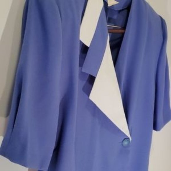 Vintage Dresses & Skirts - Vintage Nancy G 1980's Dress Padded Shoulders